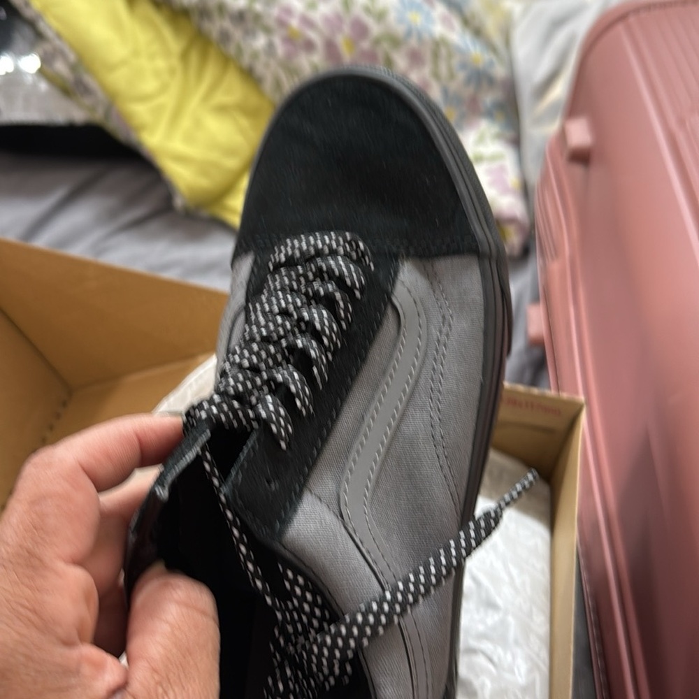 Vans Black and Gray Kids Sneakers